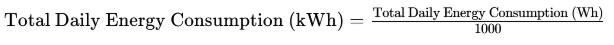 Convert Energy Consumption to Kilowatt-Hours