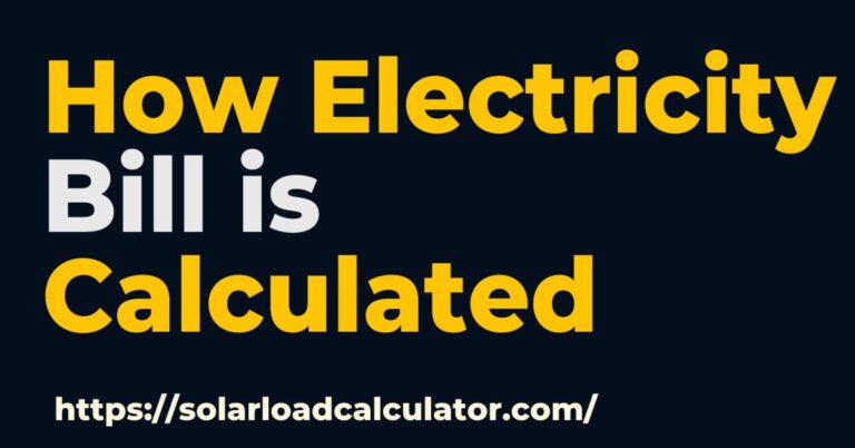 electricity bill calculation