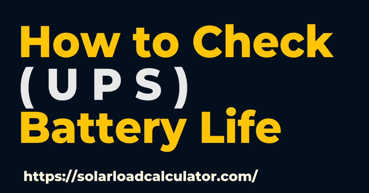 ups battery life